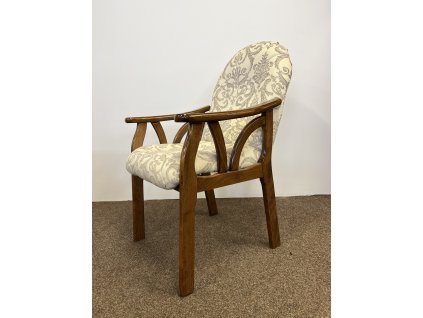 Dřevěná židle s područkami Verona (Potah Látka I)