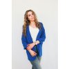 Královsky modré dámské oversized sako s 3/4 rukávy | Elvira