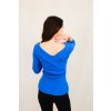 Modrý top s výstřihem a 3/4 rukávem | Lorena