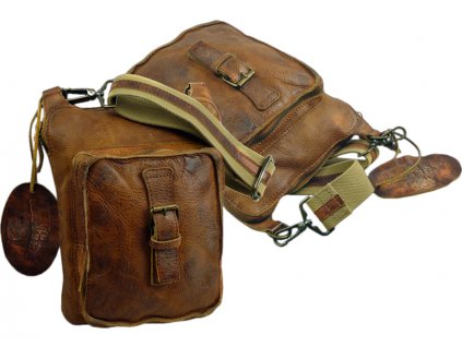 Kožená taška cez rameno - Landleder Rugged-Hide Jamil (Cross-Casualbag)