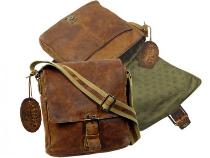 Kožená taška cez rameno - Landleder Rugged-Hide Janis (Casualbag-Unisex)