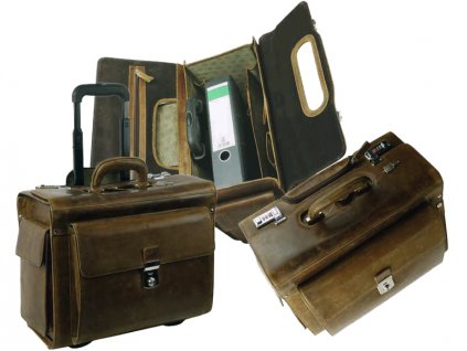 Kožená cestová taška na kolieskach - Landleder Grassland Air2 (Business-Pilotcase)