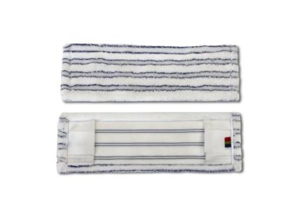 Mikro mop STRIP 50 mop na vytírání z mikrovlákna s modrými abrasivními pruhy pro držák 50 cm (kapsový s jazyky)