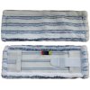 Mikro mop STRIP 40 mop na podlahu z mikrovlákna s modrými abrasivními pruhy pro držák 40 cm (kapsový + dlouhý jazyk)