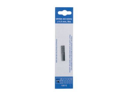 Vrták do kovu 1.5mm (5ks)