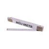 Meter skladací 2m Môj meter (PROFI, biely, drevo)
