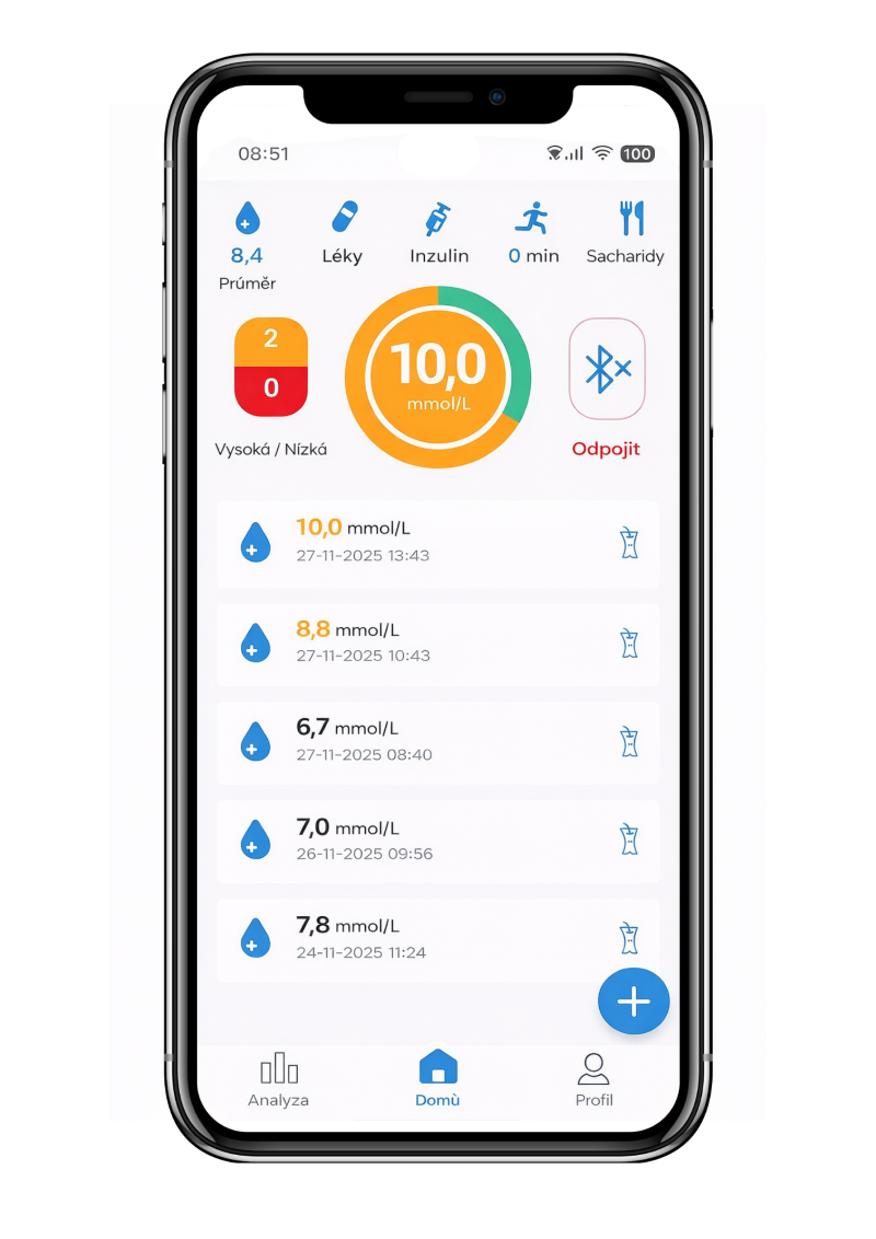 GlucoJoy – obrazovka 1