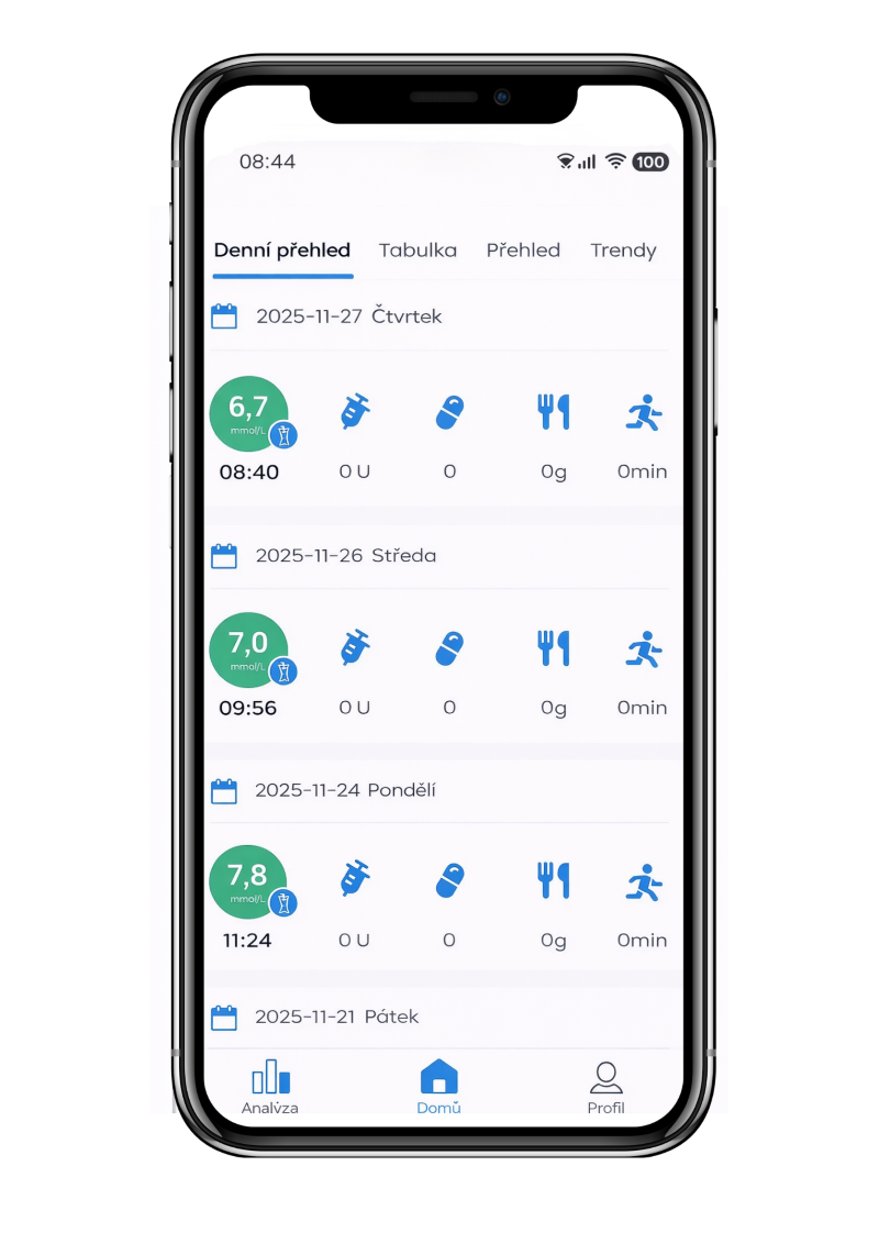 GlucoJoy – obrazovka 2