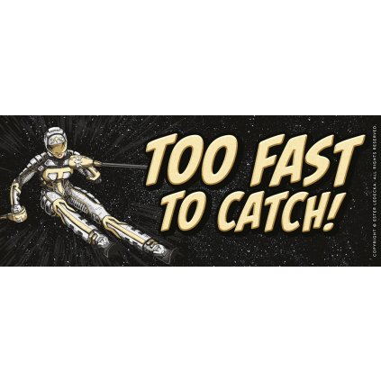 Ester Ledecká: Samolepka na auto "Too fast to catch!"