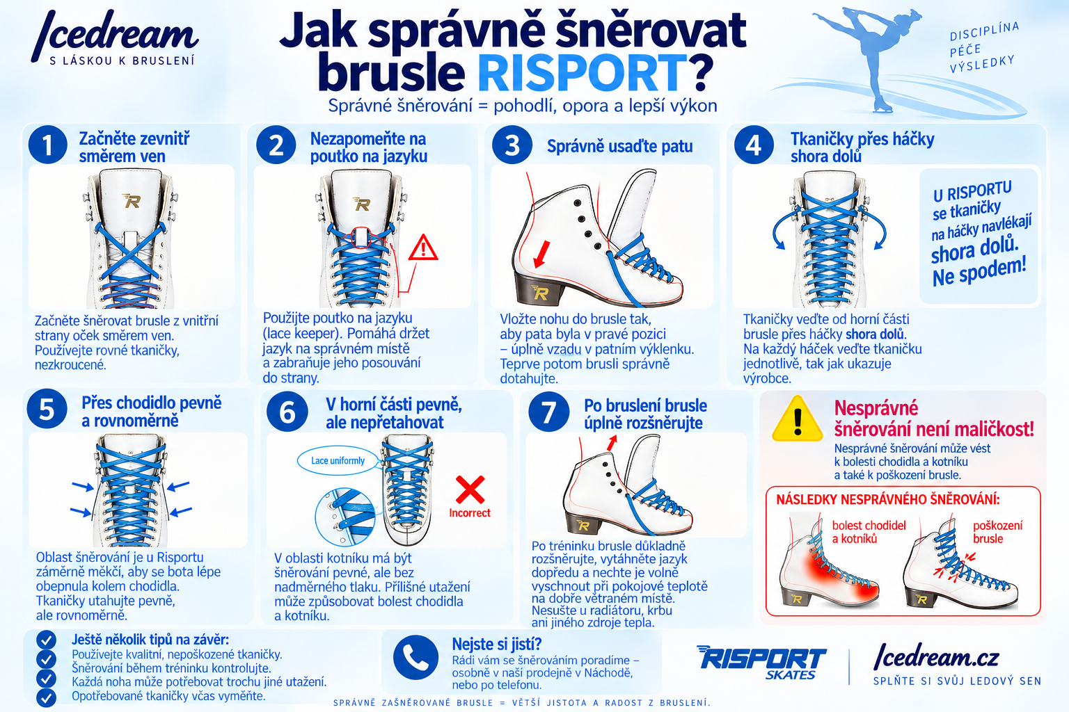 Jak správně zašněrovat brusle Risport?