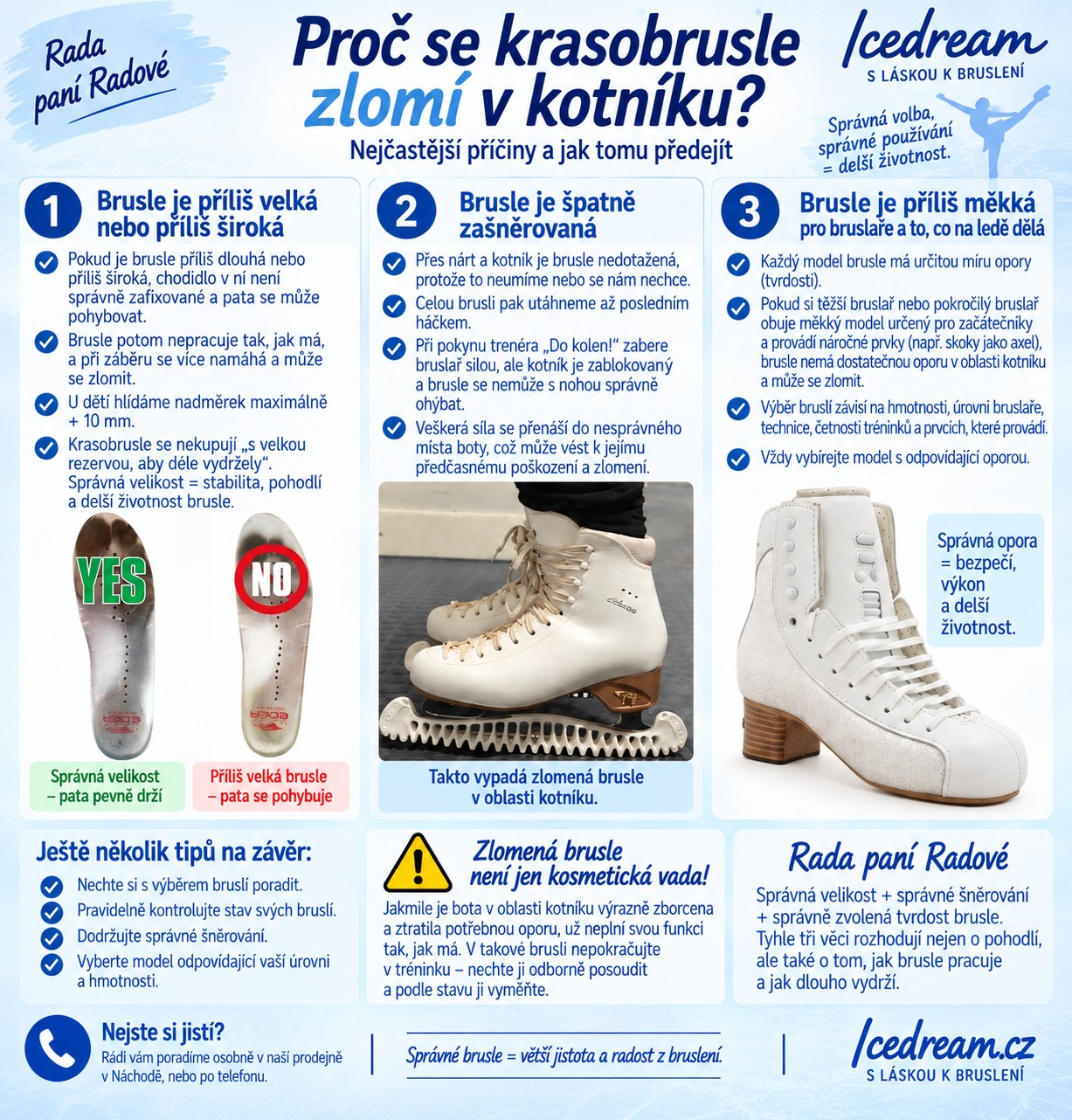 Proč se krasobrusle zlomí v kotníku?