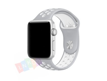 175133 nike silikonovy vymenitelny pasek reminek pro apple Watch Series 5 40mm stribrny