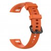 Silikonový vyměnitelný pásek / řemínek pro Huawei Band 3 Pro - oranžový