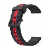 Silikonový vyměnitelný pásek / řemínek pro Samsung Galaxy Watch 3 45 mm - černý / červený B