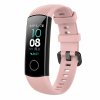 422157 2 silikonovy vymenitelny pasek reminek pro huawei Band 4 Pro ruzovy