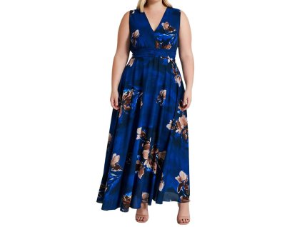 Rinascimento modré šaty CFC0115670003 (Veľkosť 46)