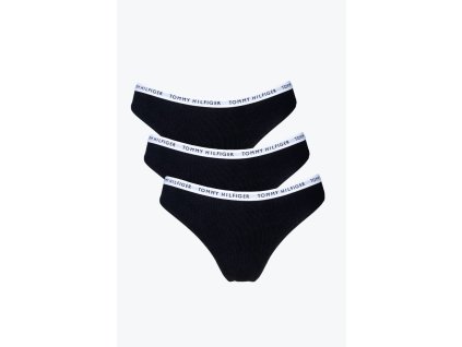 Tommy Hilfiger dámske tangáče 3 ks-čierne (Veľkosť S)
