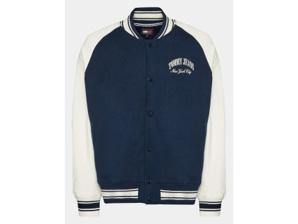 Tommy Jeans- Mikina Varsity Tmavomodrá Relaxed Fit (Veľkosť L)