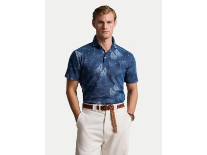 Polo Ralph Lauren vzorované pánske tričko s golierom (Veľkosť XL)