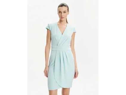 Rinascimento Koktejlové šaty CFC0117720003 Tyrkysová Regular Fit (Veľkosť M)