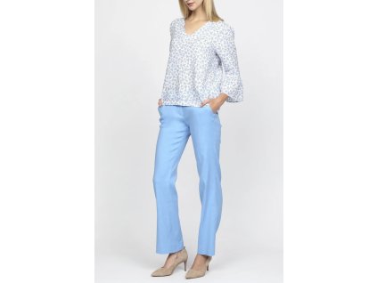 Nohavice GANT O2. LINEN SLACKS LAVA BLUE (Veľkosť 36)