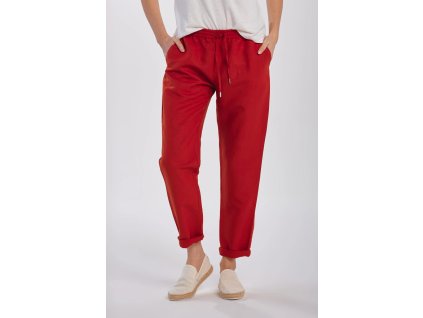 NOHAVICE GANT D2. SUMMER LINEN PULL-ON PANT IRON RED (Veľkosť 36)