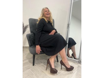 Rinascimento maxi šaty čierne (Veľkosť M)