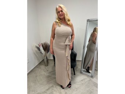 Rinascimento elegantné šaty- zlaté (Veľkosť M)