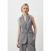 Dámska vesta Rinascimento sivá s ružovými a striebornými pásikmi (Veľkosť XL)