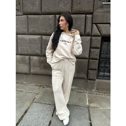 Dámská bavlněná tepláková souprava Twinset - 252TP2681 béžová