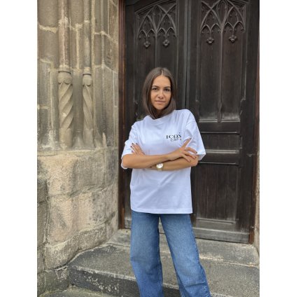 Triko ICON CLUB logo | Bílá