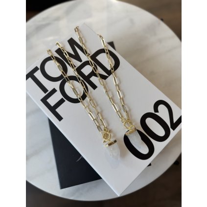 Zlatý náhrdelník s krystalem