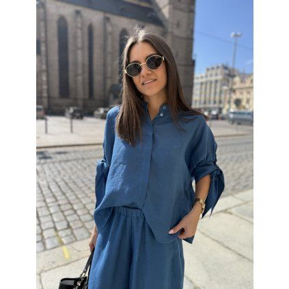 Dámská halenka Meimeij - M6EN02 876 modrá