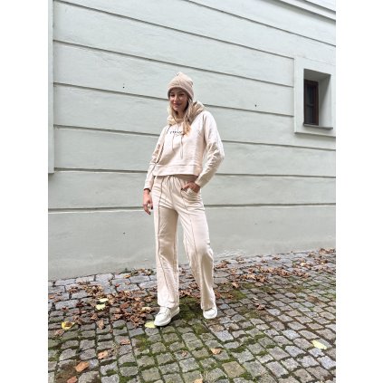 Dámská bavlněná tepláková souprava Twinset - 252TP2681 béžová