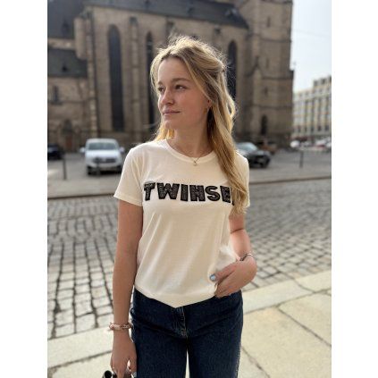Dámské triko Twinset - 261LB2PAA bílé