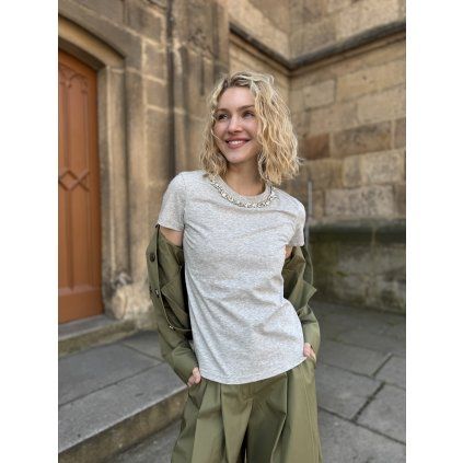 Dámské triko Twinset -  261LL2BEE 12837 šedé