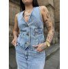 Dámské denim vesta Armani Exchange - XW002263 AF21338 MB001 modrá
