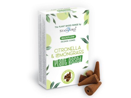 Rostlinné Vonné Kužely “Tekoucí Dým“ Citronela a Citronová Tráva
