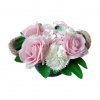 Mýdlová kytice v plechovém květináči - Růžová