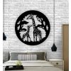 Giraffe wall decor E0022081 file cdr and dxf free vector download for Laser cut plasma