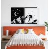 Sun and moon wall decor E0022125 file cdr and dxf free vector download for Laser cut plasma