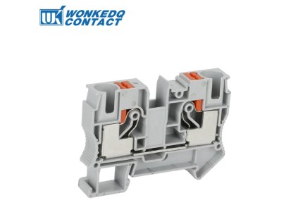 Svorka šedá jednopatrová na DIN pro 6mm