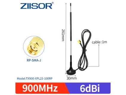 Magnetická anténa zesílení 5dB, 868MHz