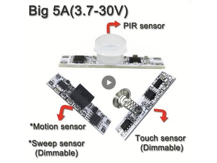 Multifunkční infra-senzor pro Led pásky, bezdotykový, v2