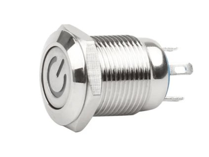 Stříbrný spínač 3-6V se znakem