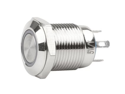 Stříbrný spínač 12-24V se znakem