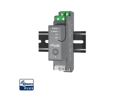 Shelly Wave 2 spinaci modul 2x 16A na DIN listu Z Wave 1