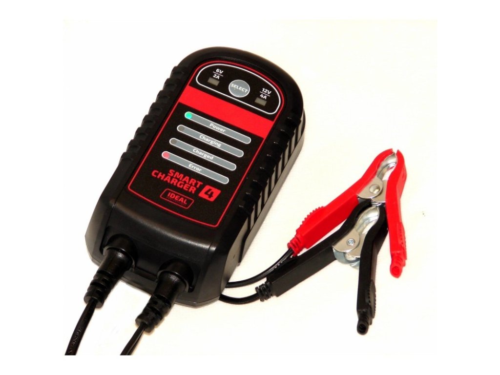 Charger SMART 4, charging voltage: 6/12 V IDEAL, charging current: 4A, supply voltage: 230V, battery type: AGM/Ca/GEL
