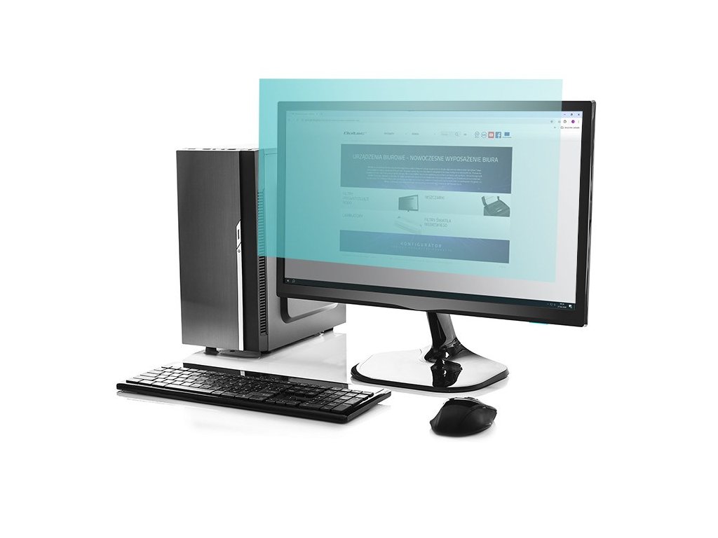 Qoltec Blue Light Filter 21.5" | 16:9 | Eye Care | Anti Glare | Matte | per monitor