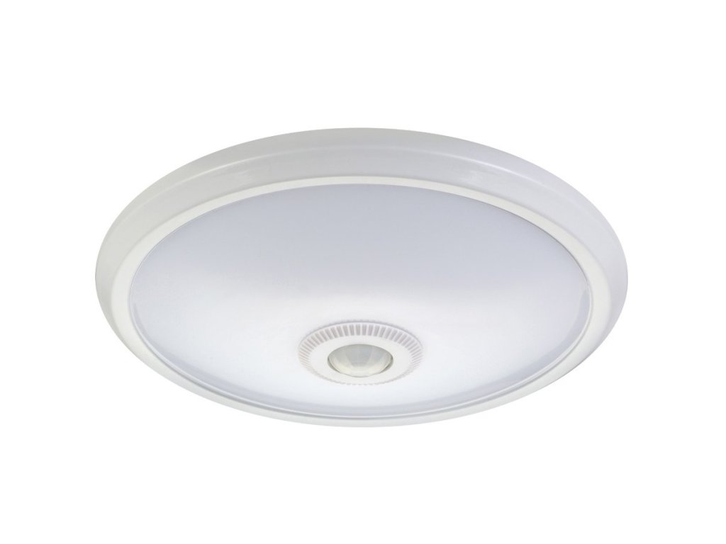 LED ceiling light with motion sensor and emergency power supply Maclean, PIR sensor and emergency power supply, range 6m, 12W, neutral color